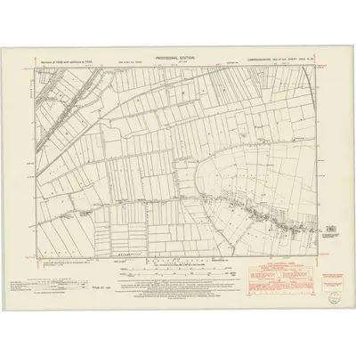 1950 Map of Cambridgeshire XXIX.NW, 1952 Print