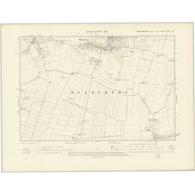 1901 Map of Cambridgeshire XXIX.SE, 1903 Print