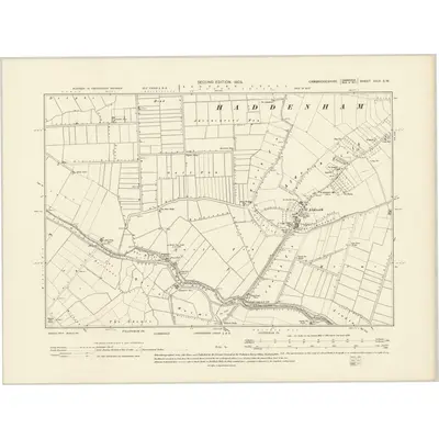 1901 Map of Cambridgeshire XXIX.SW, 1903 Print
