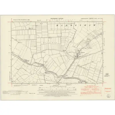 1950 Map of Cambridgeshire XXIX.SW, 1952 Print