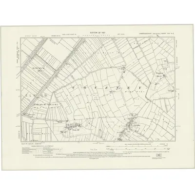 1925 Map of Cambridgeshire XXV.NE, 1927 Print