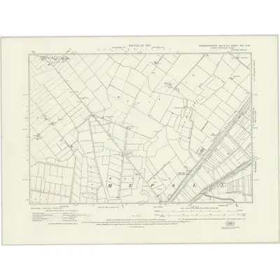 1925 Map of Cambridgeshire XXV.NW, 1927 Print