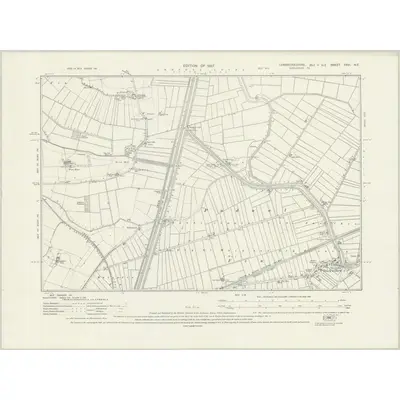 1925 Map of Cambridgeshire XXVI.NE, 1927 Print