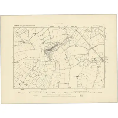 1885 Map of Cambridgeshire XXVI.NW, 1886 Print