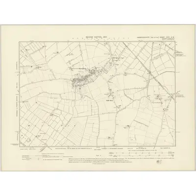 1900 Map of Cambridgeshire XXVI.NW, 1903 Print