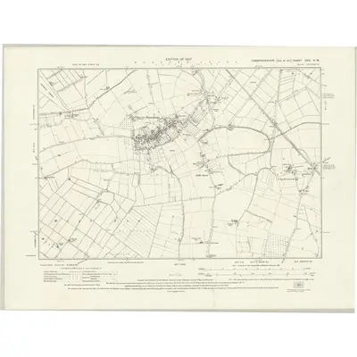1925 Map of Cambridgeshire XXVI.NW, 1927 Print