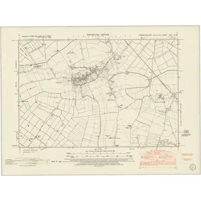1950 Map of Cambridgeshire XXVI.NW, 1952 Print