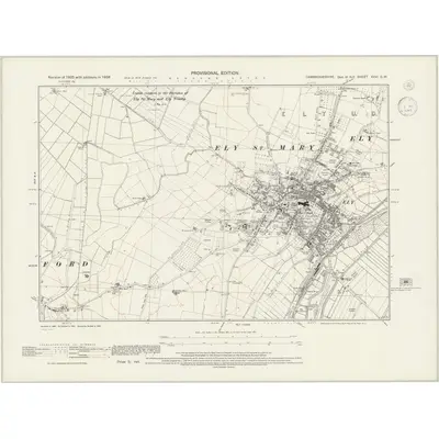 1938 Map of Cambridgeshire XXVI.SW, 1945 Print