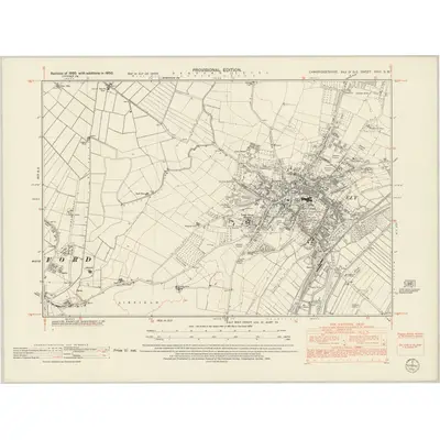 1950 Map of Cambridgeshire XXVI.SW, 1952 Print