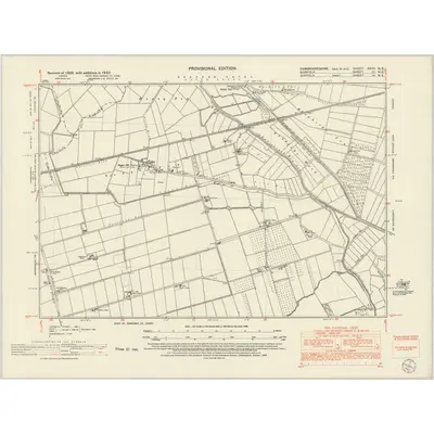 1950 Map of Cambridgeshire XXVII.NE, 1952 Print
