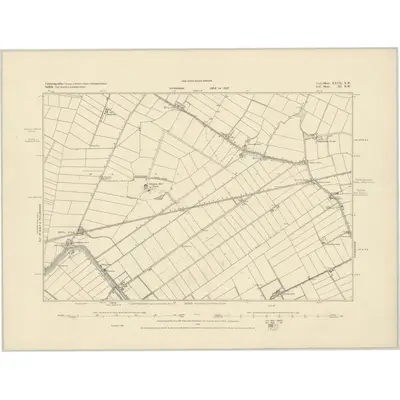 1885 Map of Cambridgeshire XXVII.NW, 1886 Print