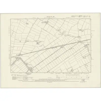 1925 Map of Cambridgeshire XXVII.NW, 1927 Print