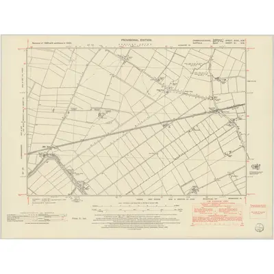 1950 Map of Cambridgeshire XXVII.NW, 1952 Print