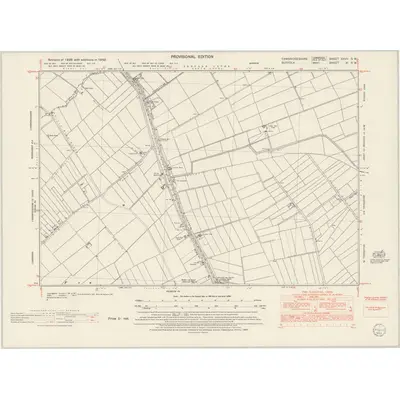 1950 Map of Cambridgeshire XXVII.SW, 1953 Print