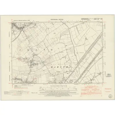 1950 Map of Cambridgeshire XXVIII.NE, 1952 Print