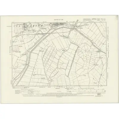 1924 Map of Cambridgeshire XXVIII.SE, 1927 Print