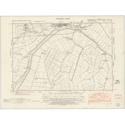 1950 Map of Cambridgeshire XXVIII.SE, 1953 Print
