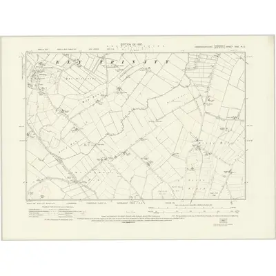 1925 Map of Cambridgeshire XXX.NE, 1927 Print