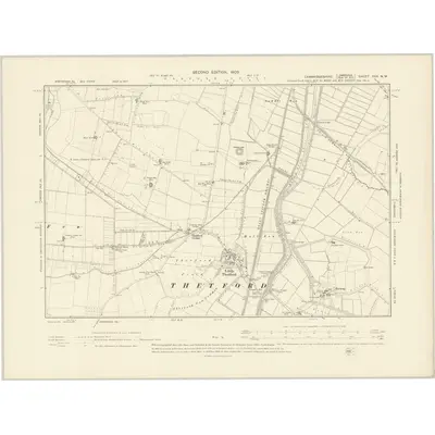1901 Map of Cambridgeshire XXX.NW, 1903 Print