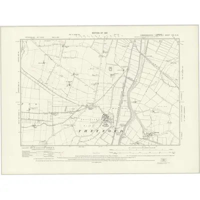 1925 Map of Cambridgeshire XXX.NW, 1927 Print