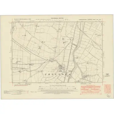 1950 Map of Cambridgeshire XXX.NW, 1952 Print