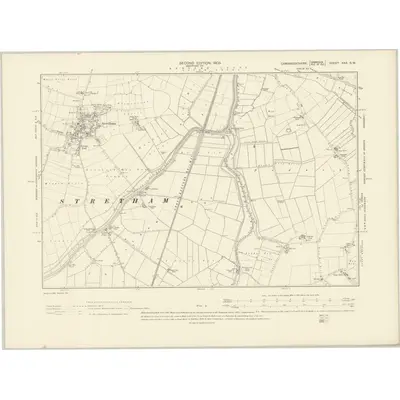 1900 Map of Cambridgeshire XXX.SW, 1903 Print