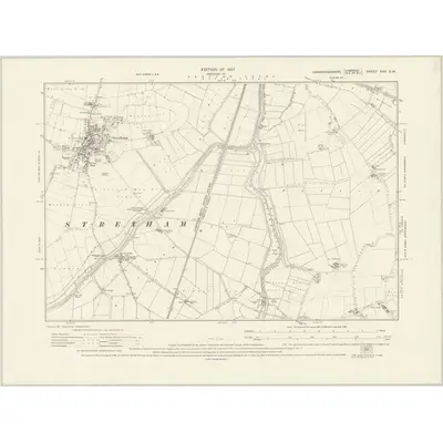 1925 Map of Cambridgeshire XXX.SW, 1927 Print