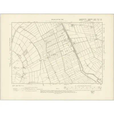 1901 Map of Cambridgeshire XXXI.NW, 1903 Print