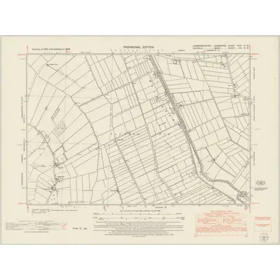 1950 Map of Cambridgeshire XXXI.NW, 1953 Print