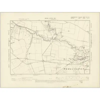 1901 Map of Cambridgeshire XXXI.SE, 1903 Print