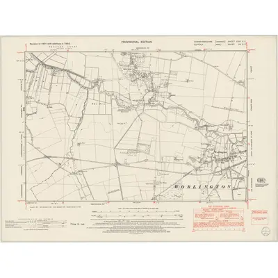 1950 Map of Cambridgeshire XXXI.SE, 1953 Print