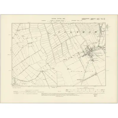 1900 Map of Cambridgeshire XXXI.SW, 1903 Print