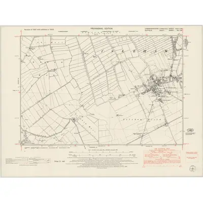 1950 Map of Cambridgeshire XXXI.SW, 1953 Print