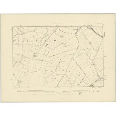 1887 Map of Cambridgeshire XXXIV.NW
