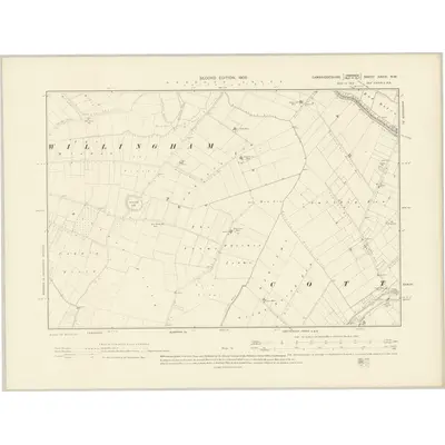 1901 Map of Cambridgeshire XXXIV.NW, 1903 Print
