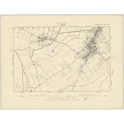 1887 Map of Cambridgeshire XXXIV.SW