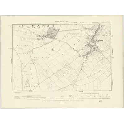 1901 Map of Cambridgeshire XXXIV.SW, 1903 Print