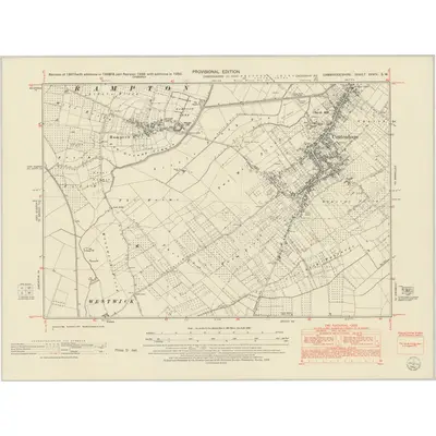 1950 Map of Cambridgeshire XXXIV.SW, 1952 Print