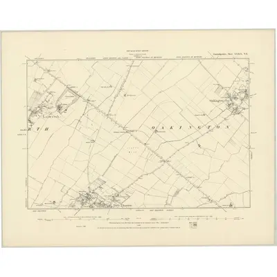 1886 Map of Cambridgeshire XXXIX.NE