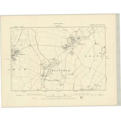 1886 Map of Cambridgeshire XXXIX.NW