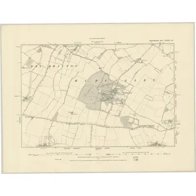 1886 Map of Cambridgeshire XXXIX.SE