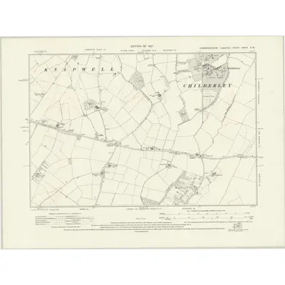 1924 Map of Cambridgeshire XXXIX.SW, 1927 Print