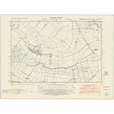 1950 Map of Cambridgeshire XXXV.NE, 1952 Print