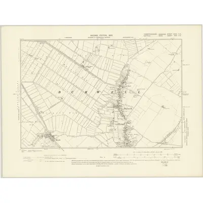 1901 Map of Cambridgeshire XXXV.SE, 1903 Print