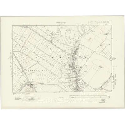 1924 Map of Cambridgeshire XXXV.SE, 1926 Print
