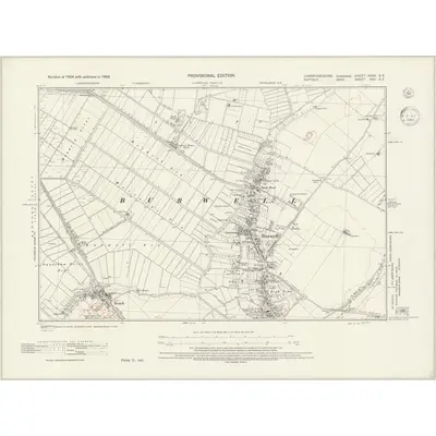 1938 Map of Cambridgeshire XXXV.SE, 1945 Print