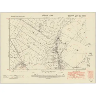 1950 Map of Cambridgeshire XXXV.SE, 1952 Print