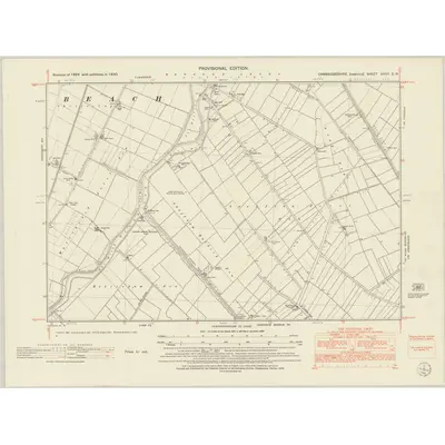1950 Map of Cambridgeshire XXXV.SW, 1952 Print