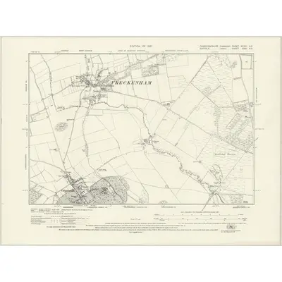 1925 Map of Cambridgeshire XXXVI.NE, 1927 Print