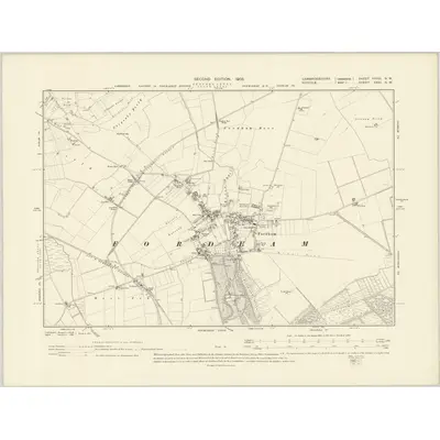 1901 Map of Cambridgeshire XXXVI.NW, 1903 Print